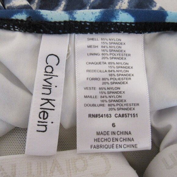 Calvin Klein Blue Starburst Printed Swimsuit One Piece Women's 6 - Picture 9 of 9